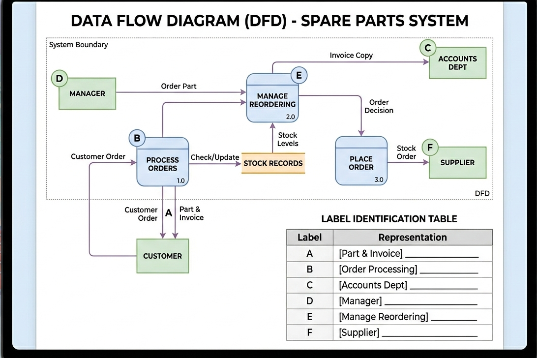 Data Flow Diagram - Spare Parts System